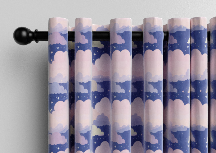 Cloudy Cosmos, Purple Twilight - Made to Measure Curtains - Image 12
